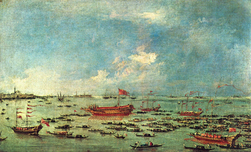 Bucentaure w pobliżu San Nicolò di Lido - Francesco Guardi
