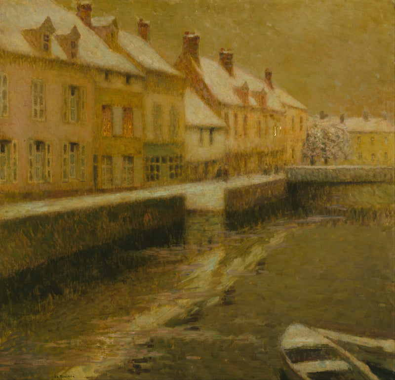 Kanał w Brugii, Zima - Henri Le Sidaner