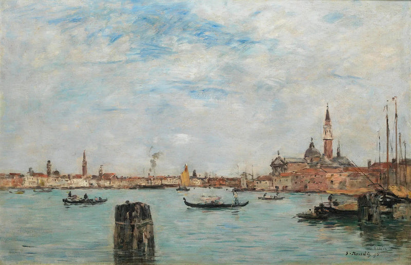 Kanał Giudecca i San Giorgio Maggiore, Wenecja - Eugène Boudin