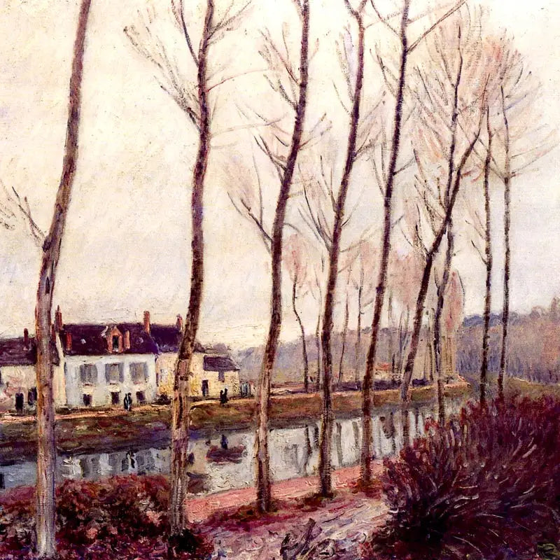 Kanał Loing zimą - Alfred Sisley