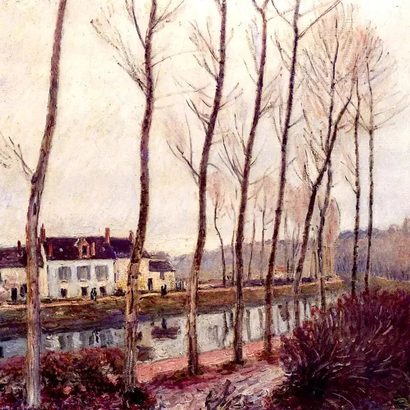 Kanał Loing zimą - Alfred Sisley