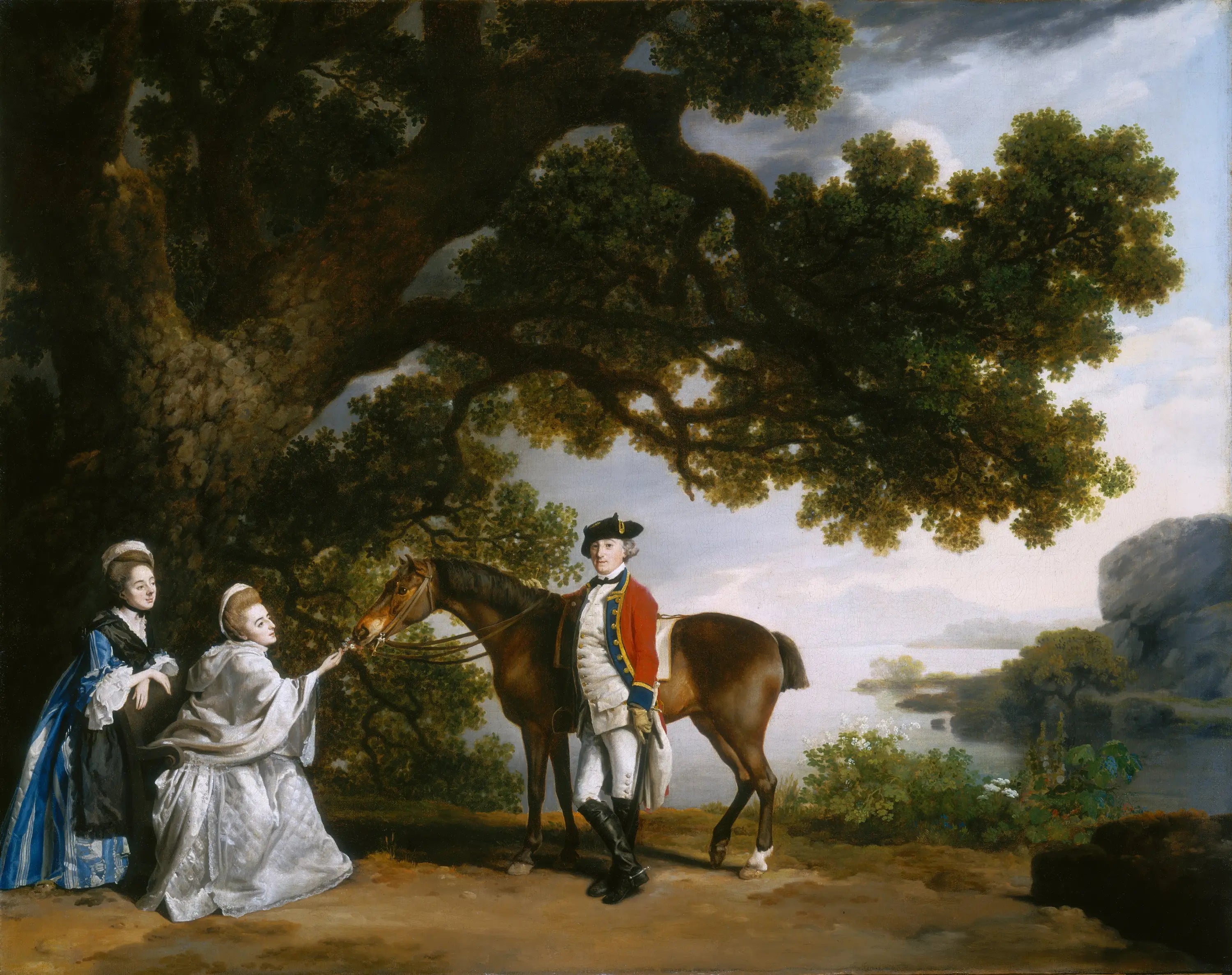 Le capitaine Samuel Sharpe Pocklington avec sa femme Pleasance et peut-être sa sœur Frances - George Stubbs - Alpha