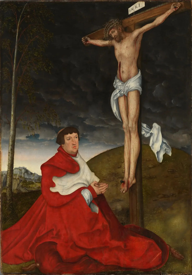 Kardynał Albrecht von Brandenbourg przed Ukrzyżowaniem - Lucas Cranach Starszy