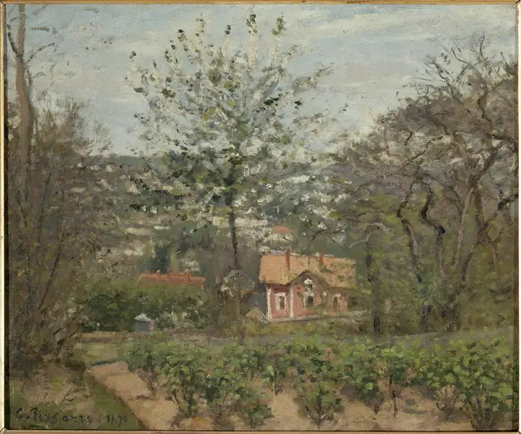 Le Chalet, la Maison Rose - Camille Pissarro image 1 tableau peint à l’huile sur toile