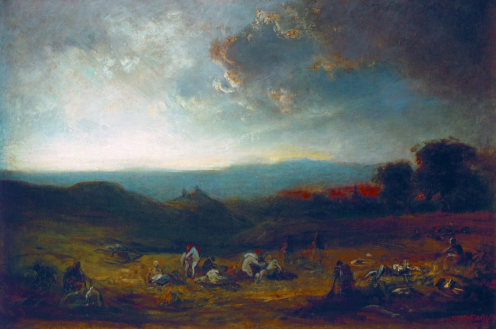 Le champ de bataille d'Isaszeg - Mihály Munkácsy image 1 tableau peint à l’huile sur toile