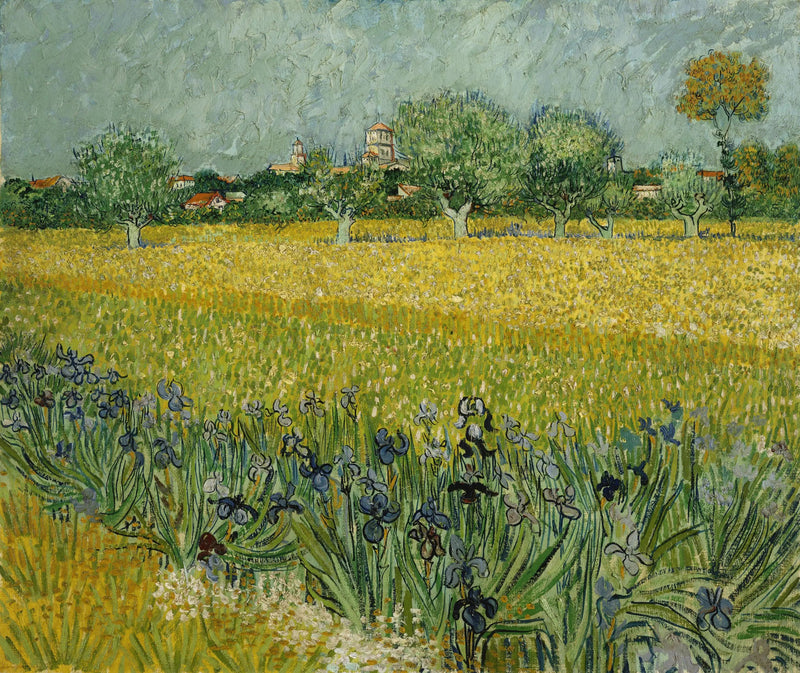 Pole pszenicy z irysami - Vincent van Gogh