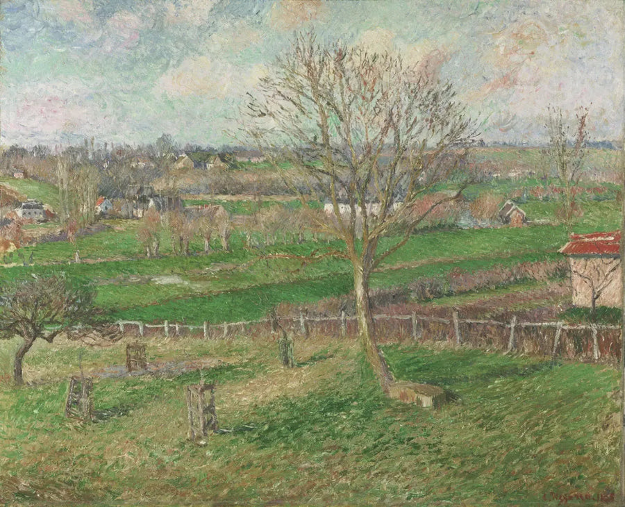 Pole i Wielki Orzech zimą, Eragny - Camille Pissarro