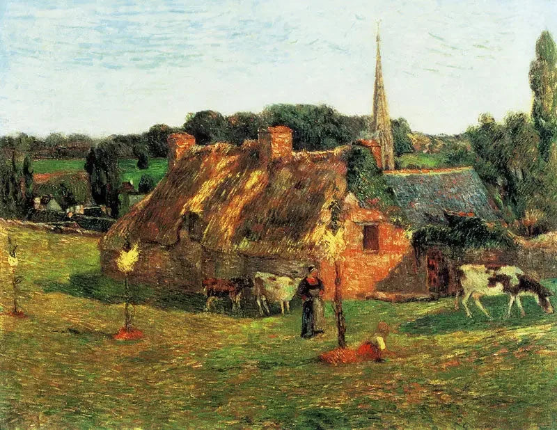 Pole Lolichon i kościół w Pont-Aven - Paul Gauguin