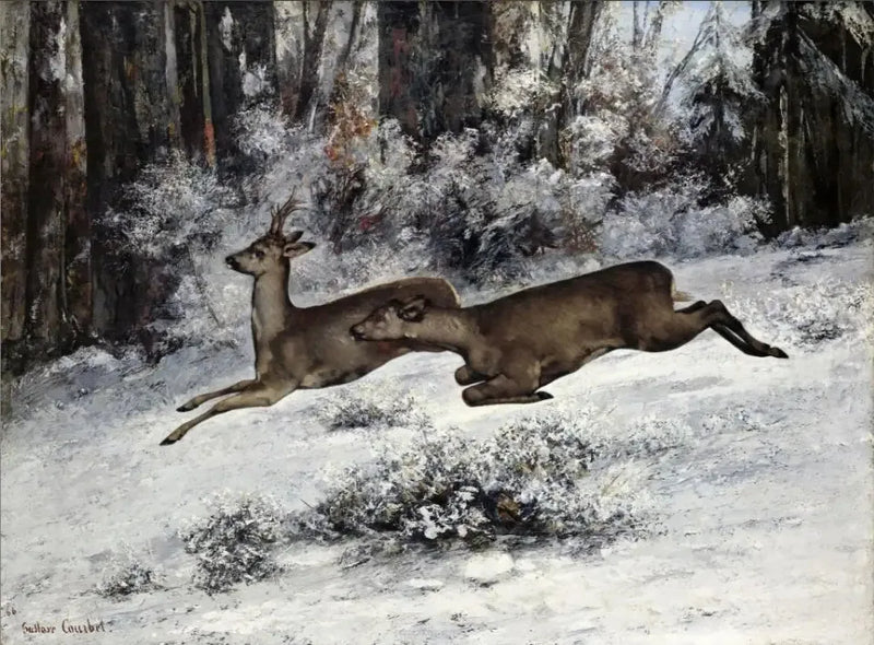 Le Change, odcinek polowania w Franche-Comté - Gustave Courbet