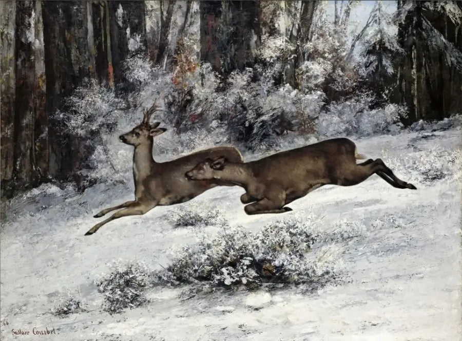 Le Change, odcinek polowania w Franche-Comté - Gustave Courbet