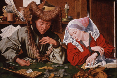 Le changeur de monnaie et sa femme - Marinus van Reymerswale - Alpha Reproduction