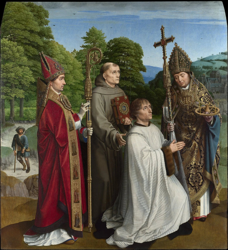 Kanonik Bernardijn Salviati i trzech świętych - Gérard David