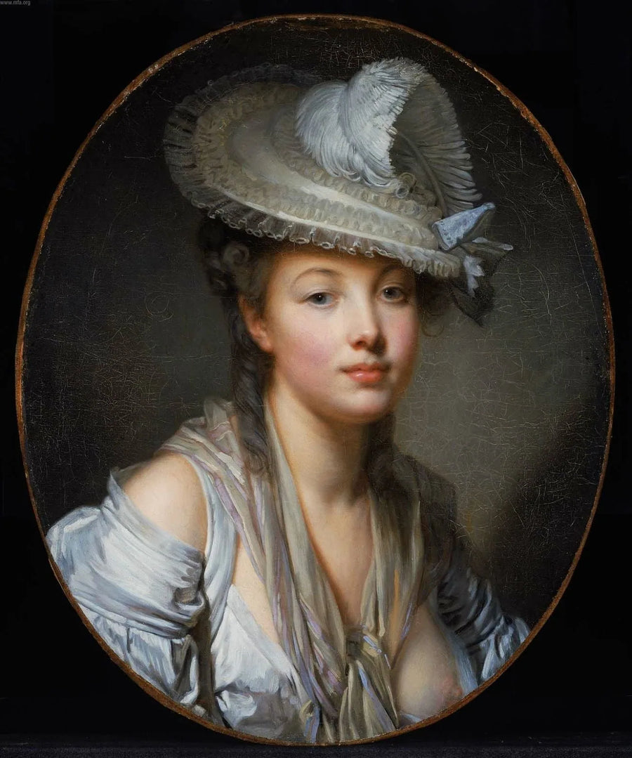 Biały kapelusz - Jean-Baptiste Greuze