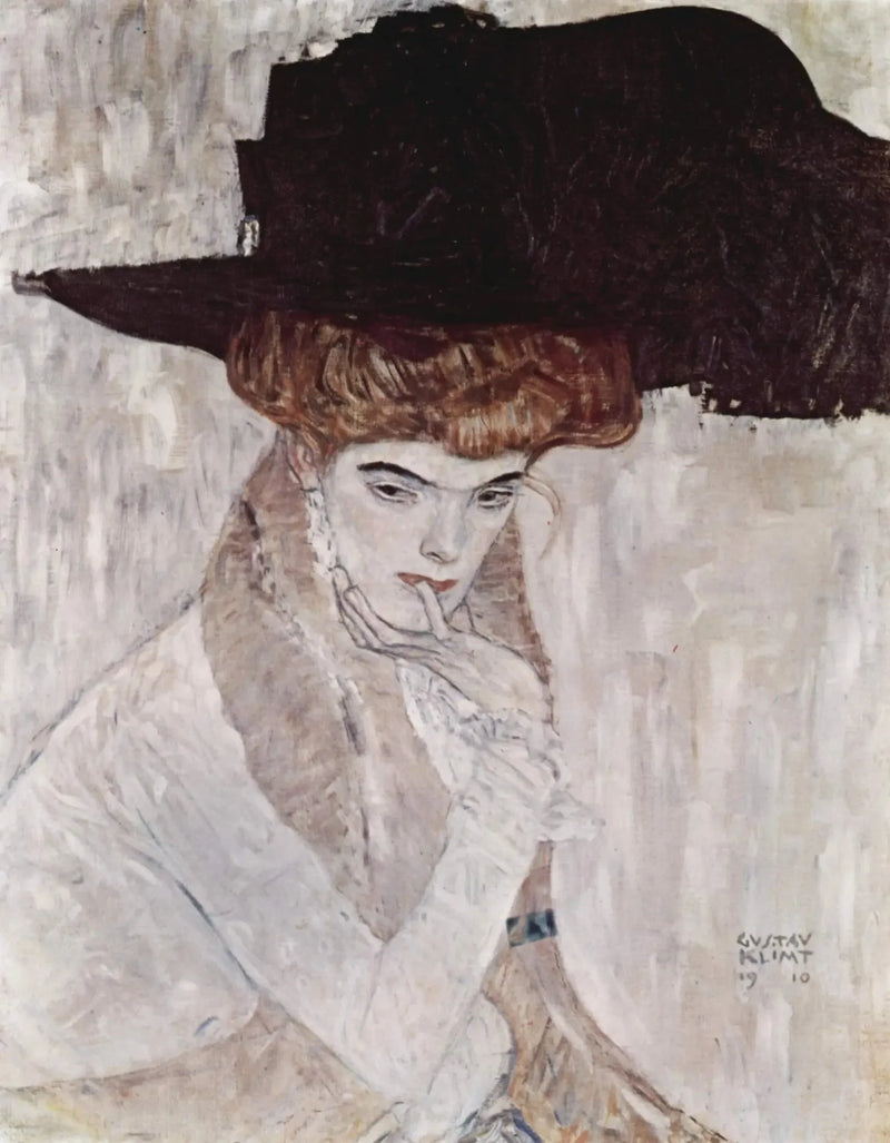 Czapka z czarnych piór - Gustav Klimt