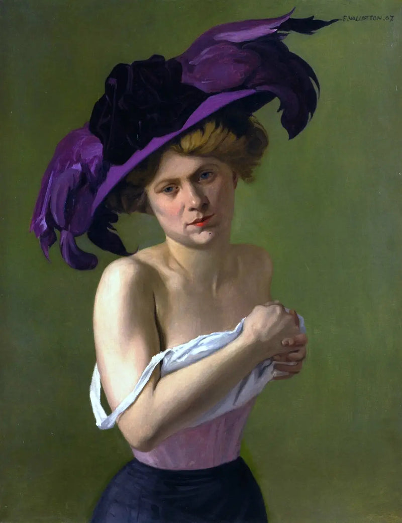 Fioletowy kapelusz - Félix Vallotton