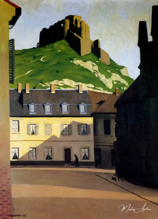 Le Château fort et la place des Andelys - Félix Edouard Vallotton - Reproductions de tableaux et peintures haut de gamme