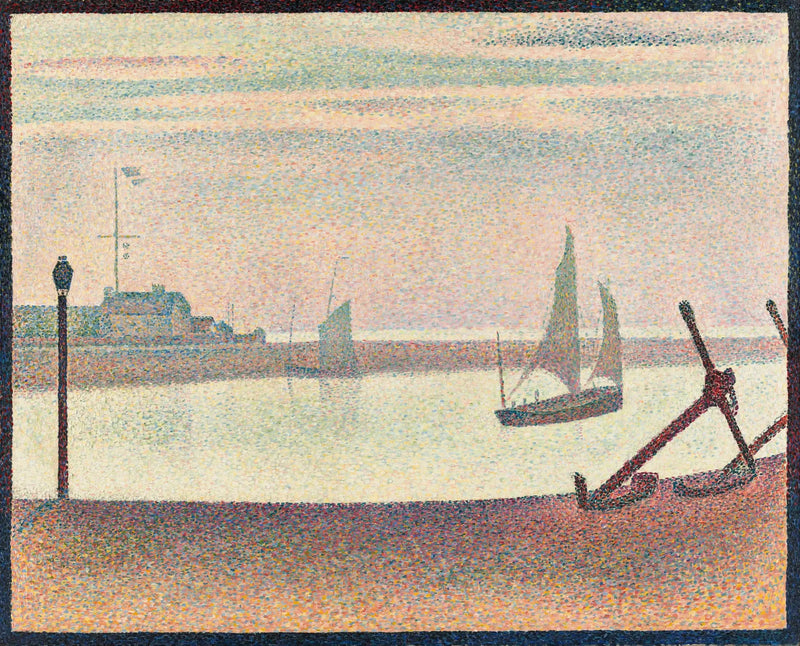 Kanał Gravelines, pewnego wieczoru - Georges Seurat