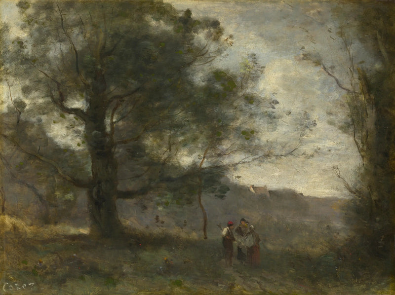 Dąb w dolinie - Jean-Baptiste Camille Corot