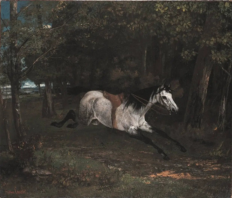 Uciekający koń - Gustave Courbet