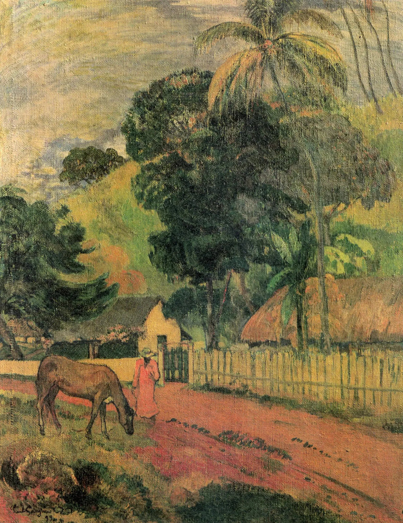 Koń na drodze - Paul Gauguin