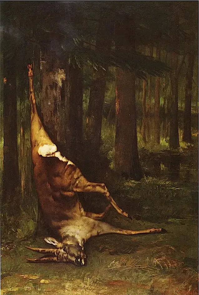 Zwisający jeleń - Gustave Courbet