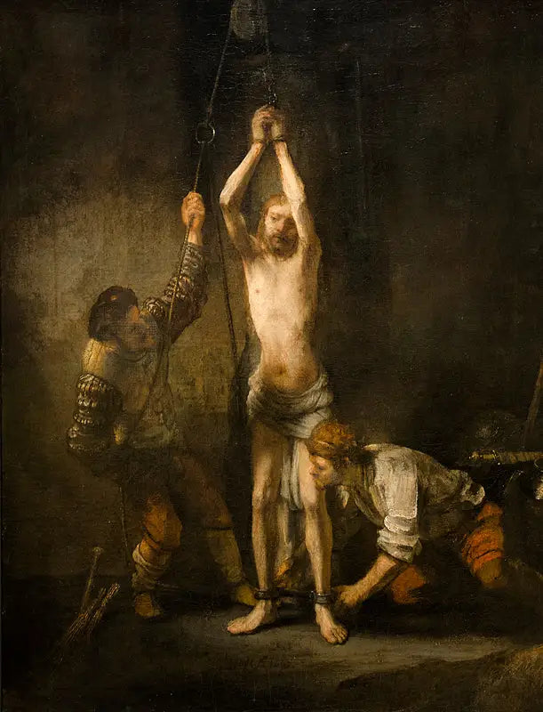 Chrystus przy kolumnie - Rembrandt