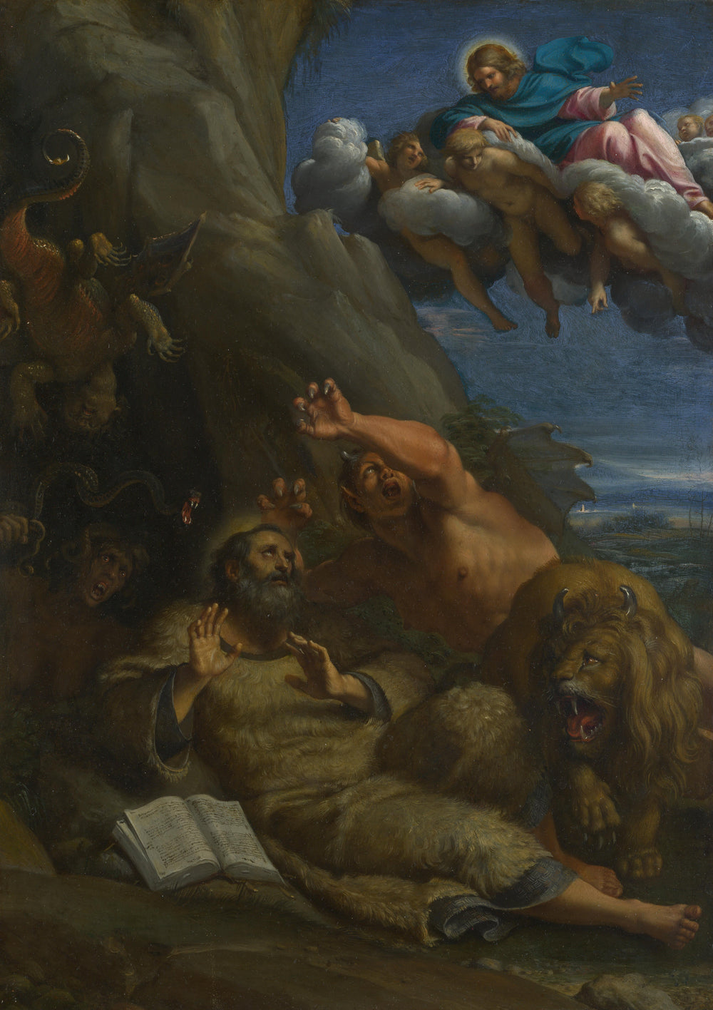 Le Christ apparaissant à saint Antoine abbé - Annibale Carracci - Alpha Reproduction