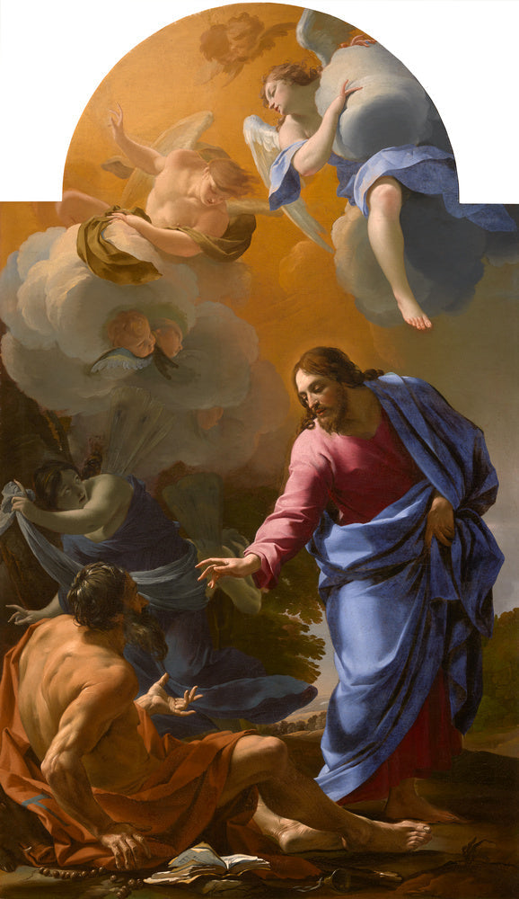 Chrystus ukazujący się świętemu Antoniemu, opat - Simon Vouet