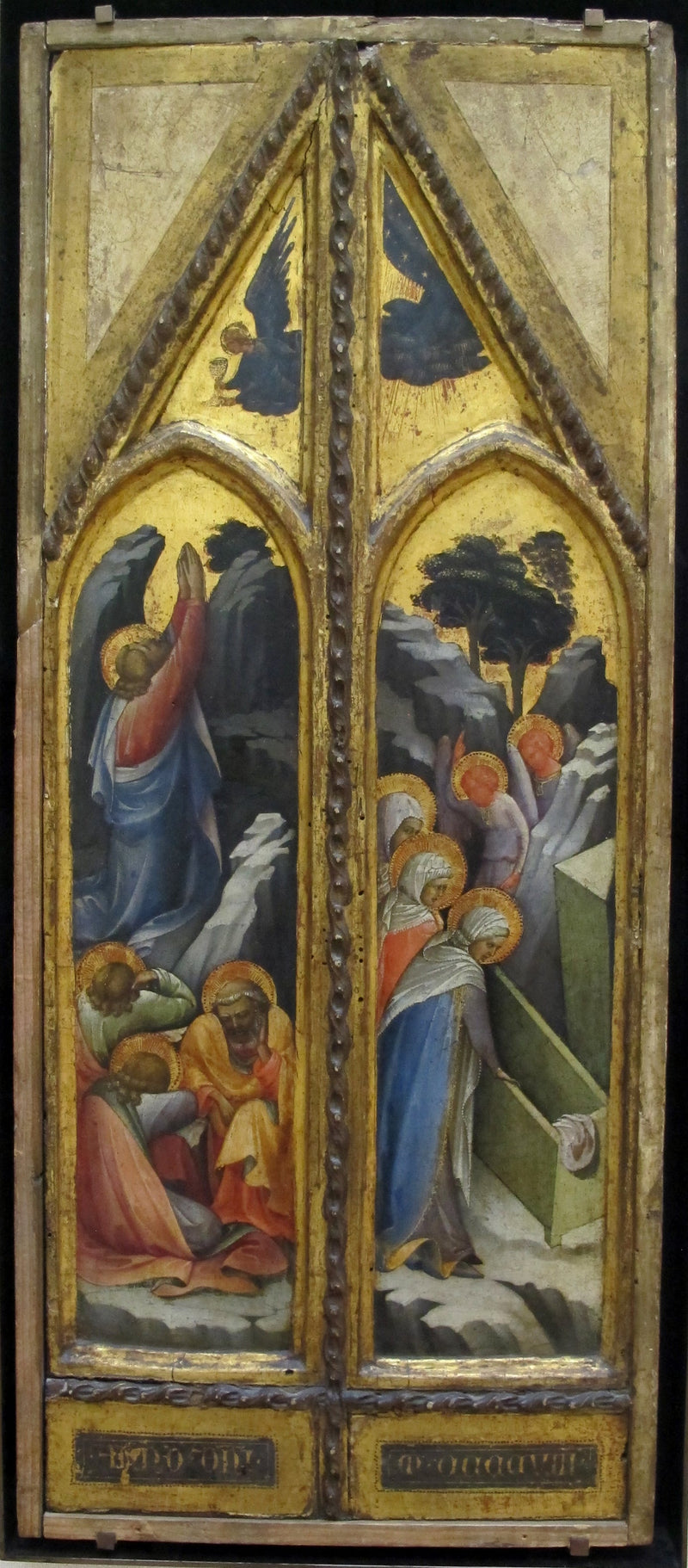 Chrystus w Ogrodzie Oliwnym; Święte Kobiety przy Grobie - Lorenzo Monaco
