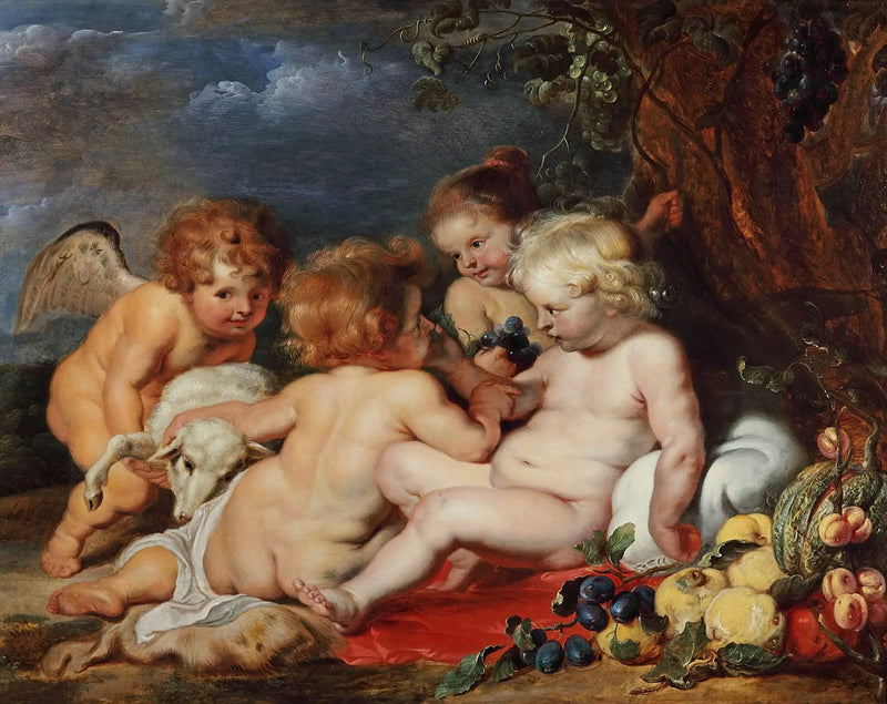 Chrystus z młodym świętym Janem i aniołami - Peter Paul Rubens