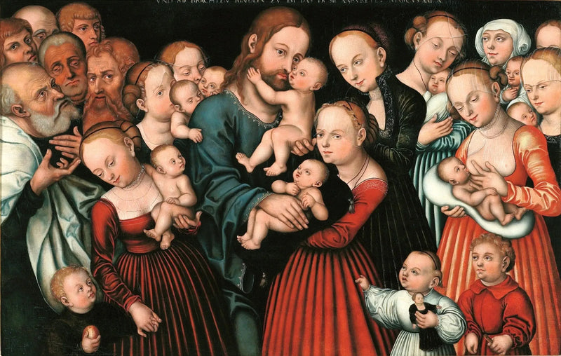 Chrystus błogosławiący dzieci - Lucas Cranach Starszy