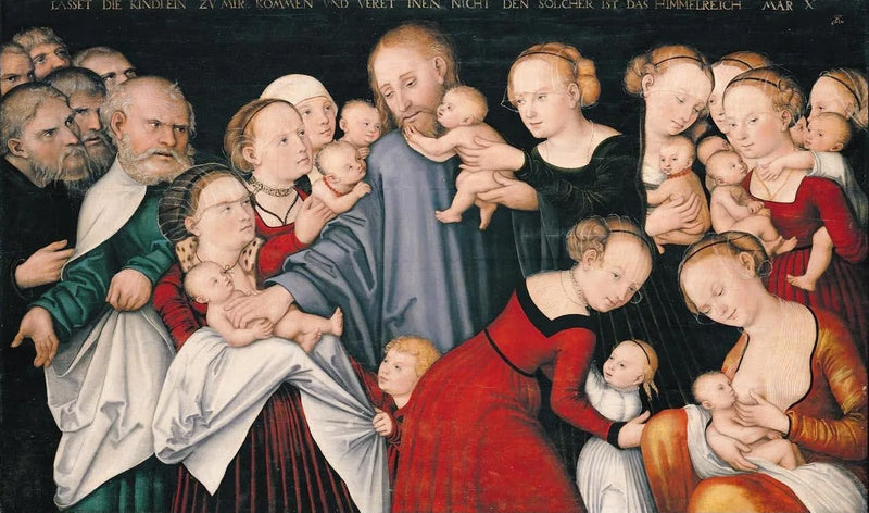 Chrystus błogosławiący dzieci - Lucas Cranach Starszy