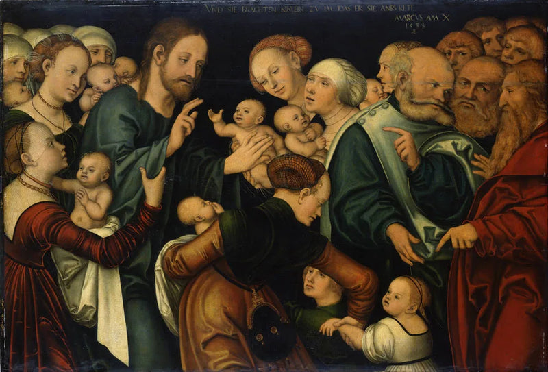 Chrystus błogosławiący dzieci - Lucas Cranach Starszy