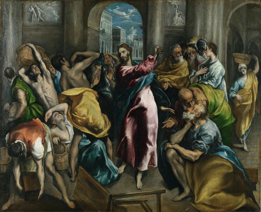 Chrystus wypędzający kupców ze świątyni - El Greco