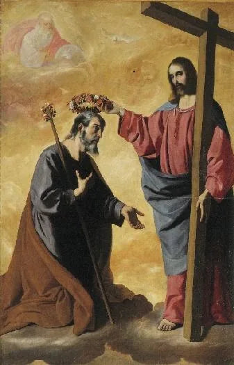 Chrystus koronujący świętego Józefa - Francisco de Zurbarán