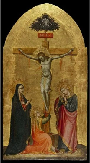 Chrystus ukrzyżowany z Matką Boską, Marią Magdaleną i świętym Janem - Spinello Aretino