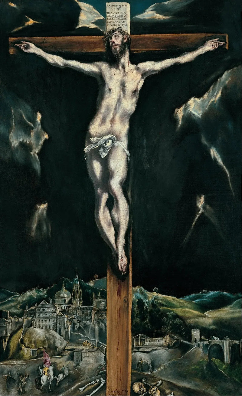 Chrystus ukrzyżowany z Toledo w tle - El Greco