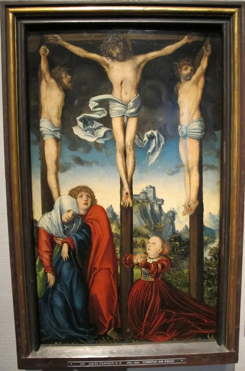 Chrystus ukrzyżowany między dwoma łotrami - Lucas Cranach Starszy