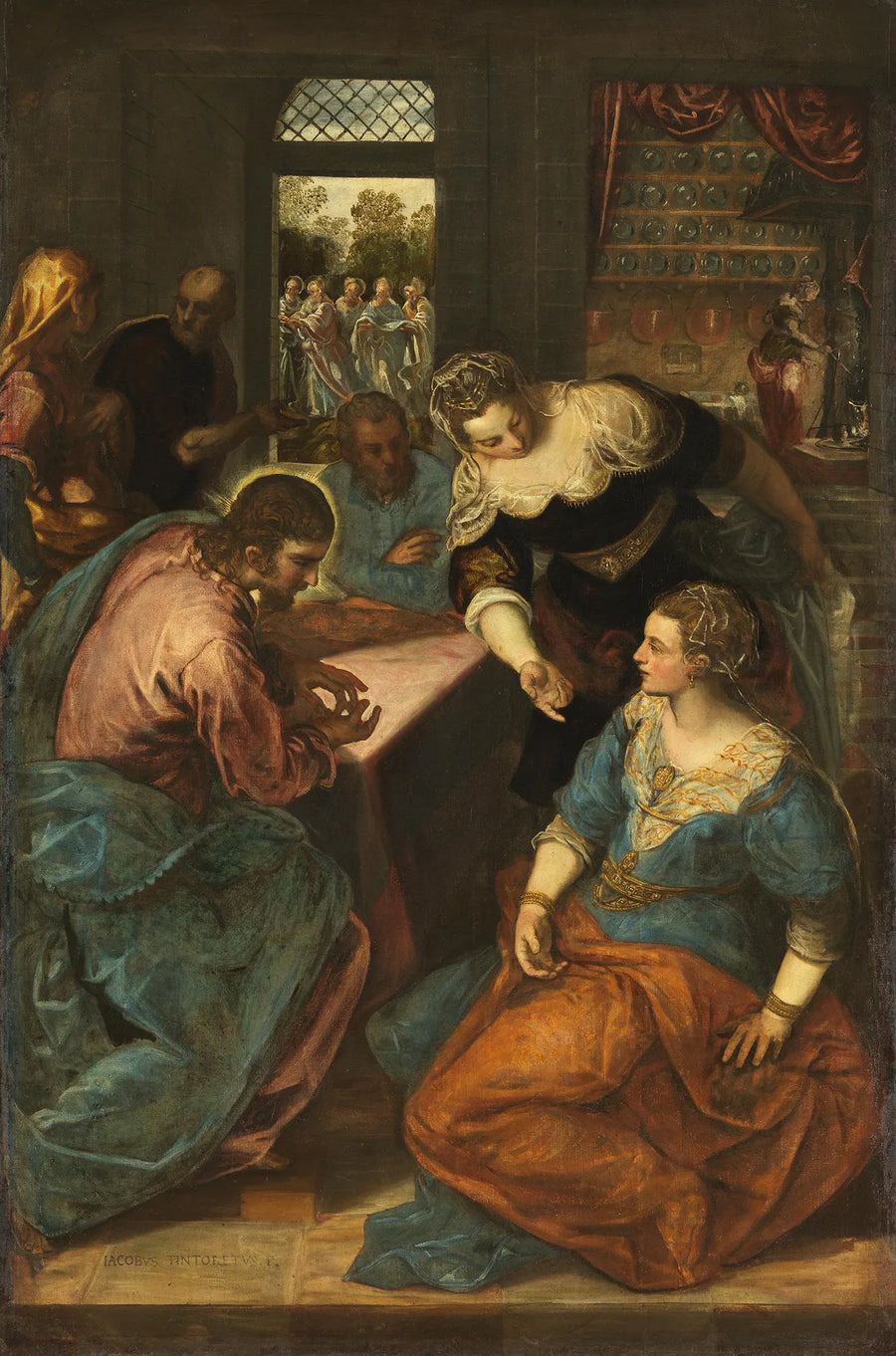 Chrystus w domu Marty i Marii - Jacopo Tintoretto
