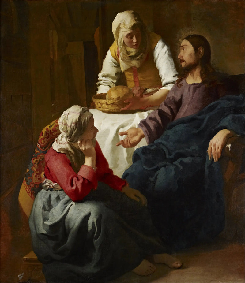 Chrystus w domu Marty i Marii - Johannes Vermeer