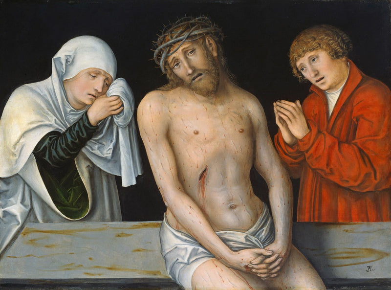 Chrystus Boleści między Maryją a świętym Janem Chrzcicielem - Lucas Cranach Starszy
