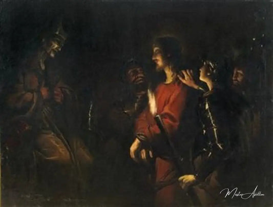 Le Christ devant Caïphe - Caravaggio Reproductions de tableaux à la peinture à l’huile