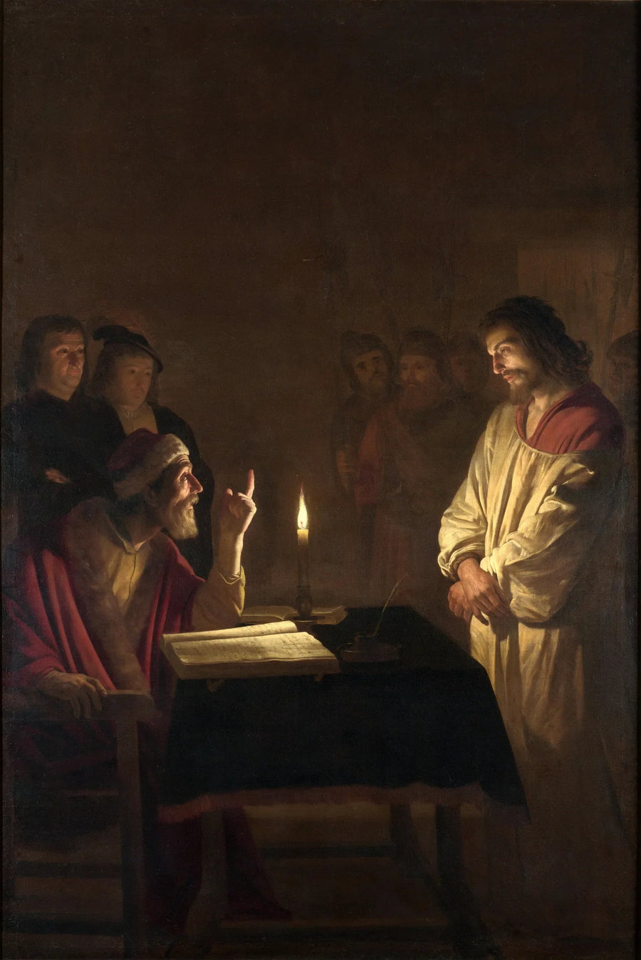 Chrystus przed Wielkim Kapłanem - Gerrit van Honthorst