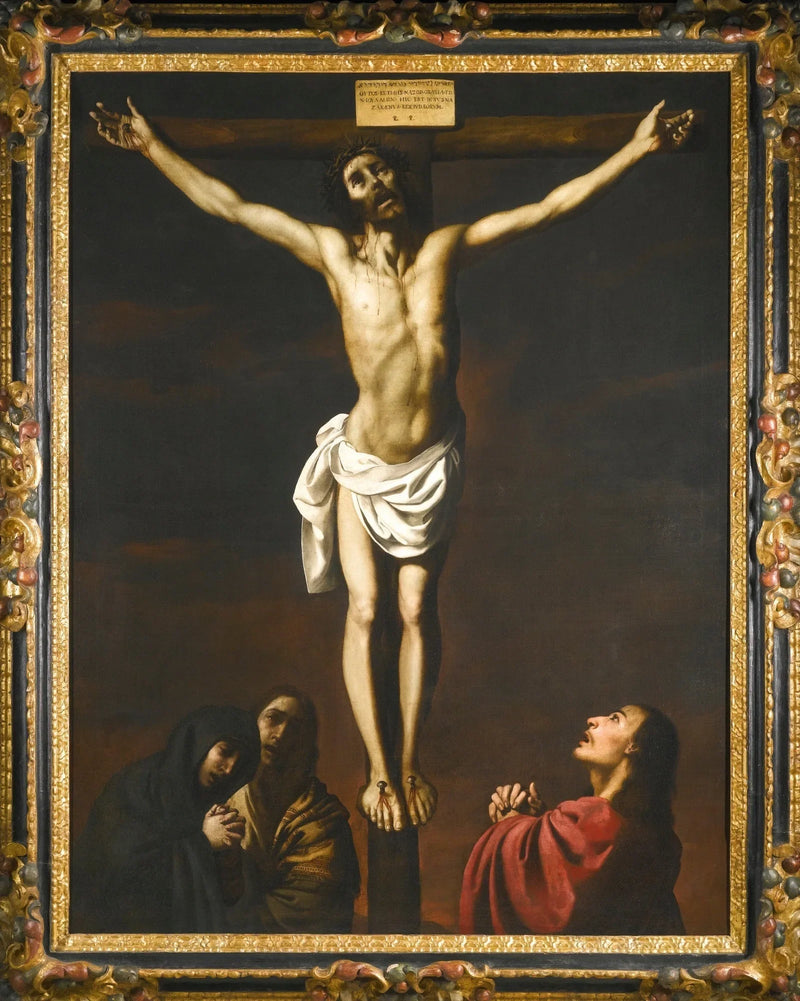 Chrystus na krzyżu z świętym Janem, Marią Magdaleną i Matką Boską - Francisco de Zurbarán