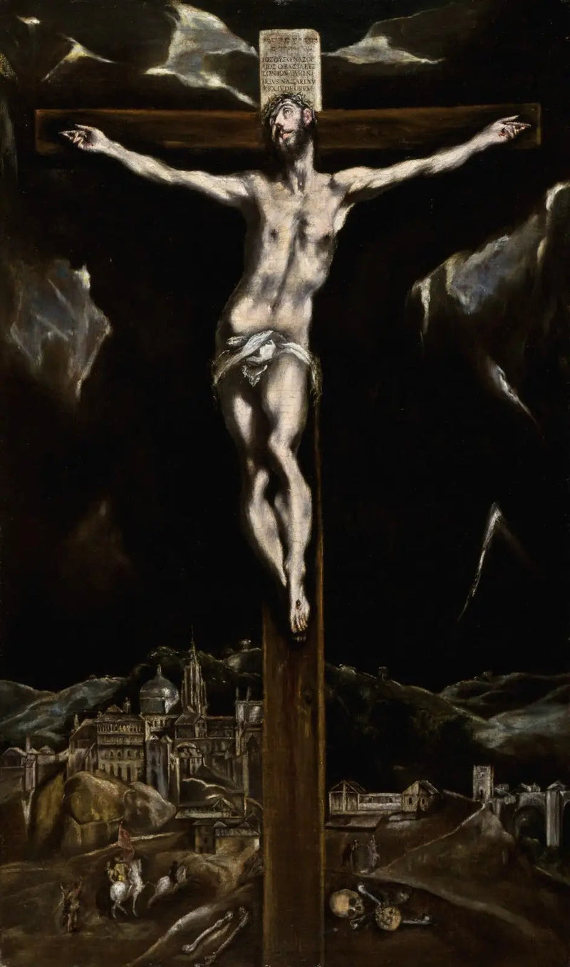 Chrystus na krzyżu z widokiem na Toledo - El Greco