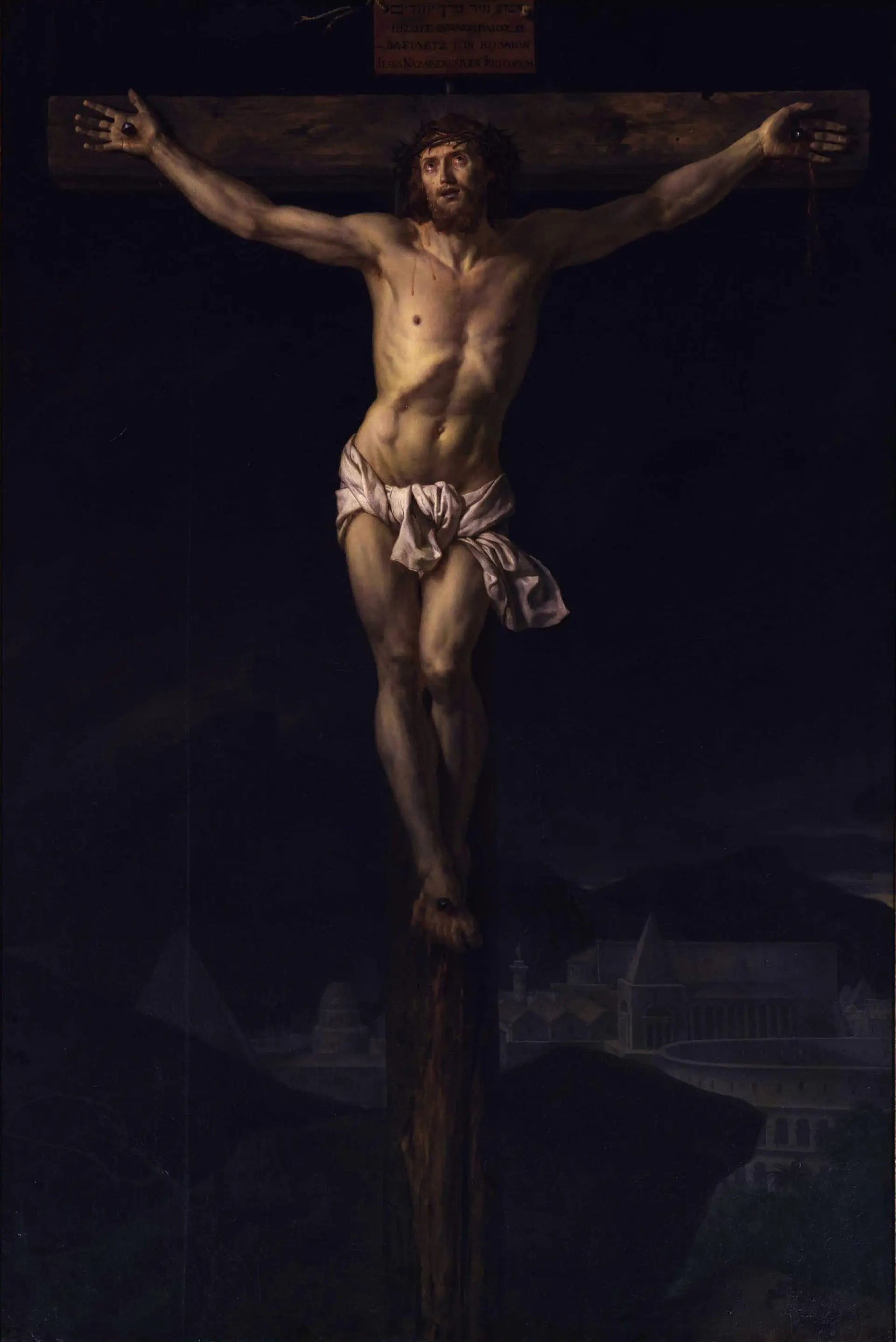 Reproduction du tableau « Le Christ en croix - Jacques-Louis David » par Alpha Reproduction en peinture à l’huile