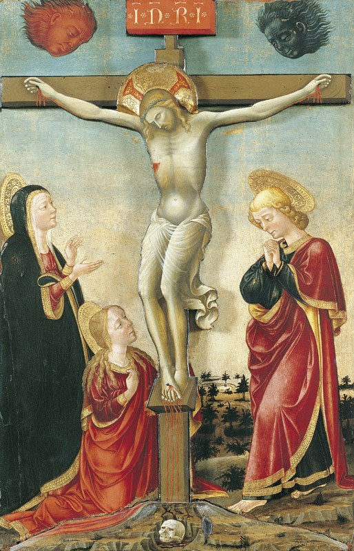 Chrystus na krzyżu, Maryja, święty Jan i Magdalena - Lorenzo Monaco