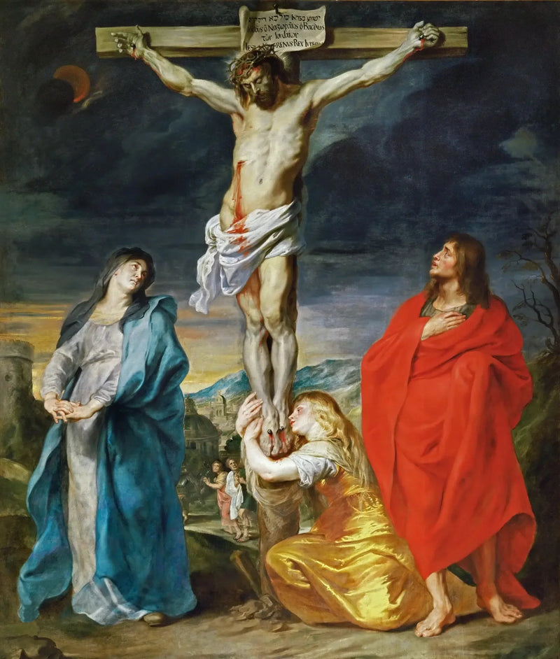 Chrystus na krzyżu, Maryja, święty Jan i święta Magdalena - Antoine van Dyck