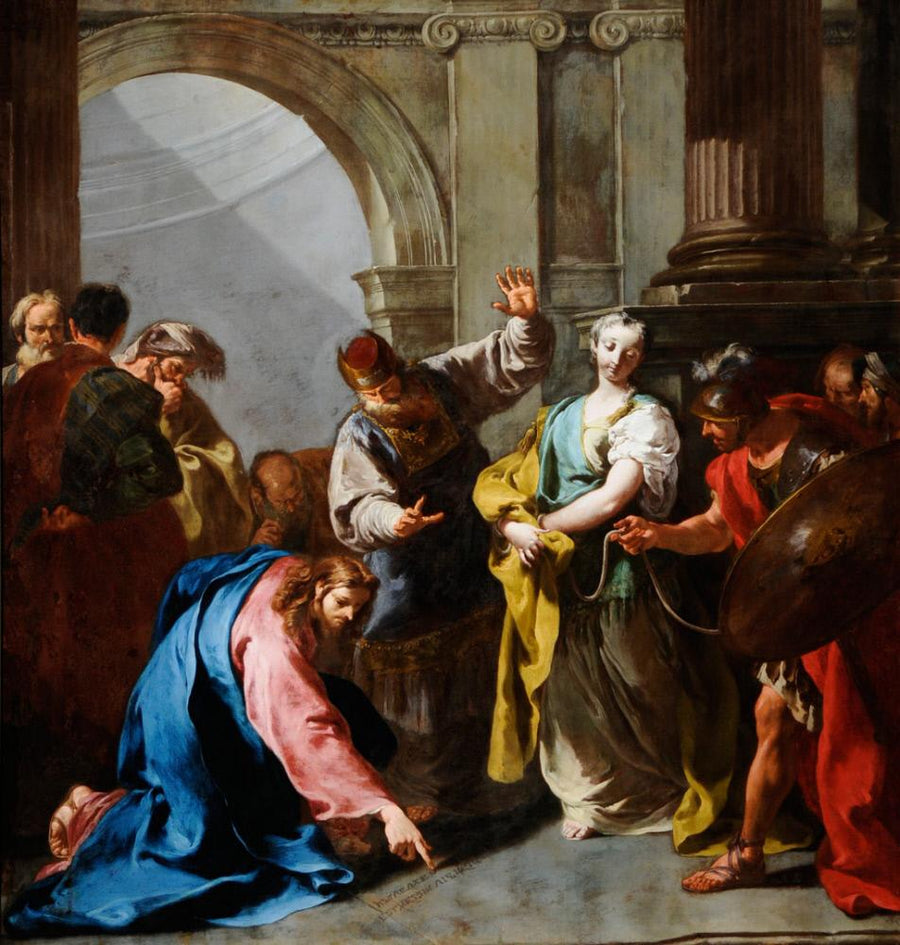 Chrystus i cudzołóstwo - Giovanni Battista Pittoni