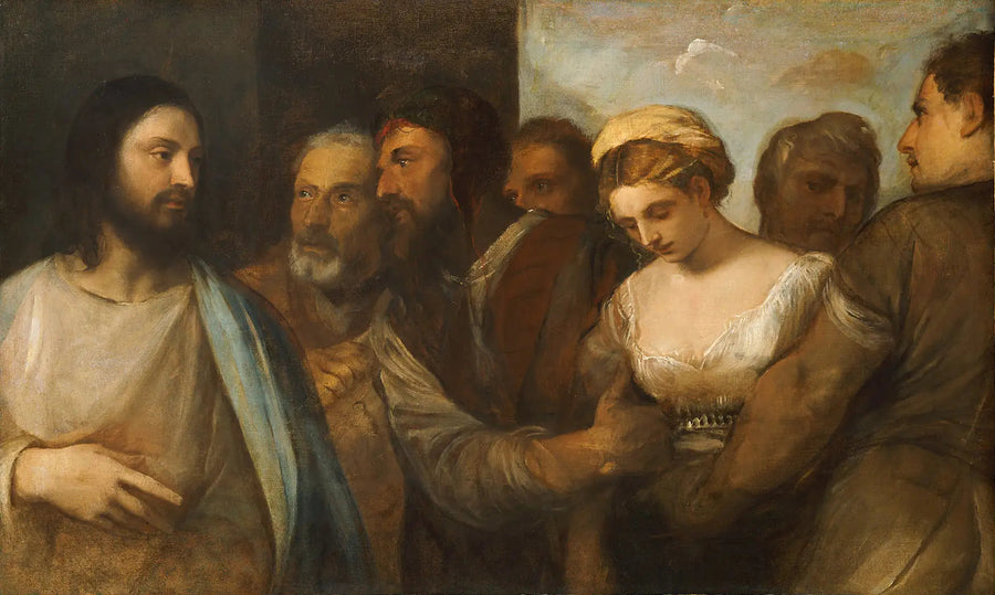 Chrystus i kobieta cudzołożna - Titian